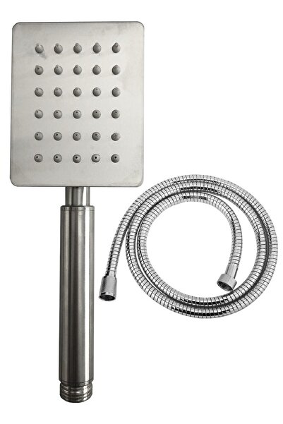 Ahlez Shine Krom Paslanmaz Duş Başlığı + Duş Hortumu Duş Takımı Duş Seti