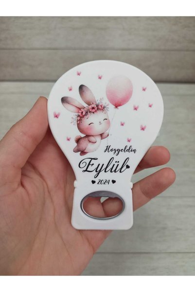 onuratasarlat 35 Adet Balon Magnet Açacak Tavşan Pembeli Model, Doğum Günü, S...