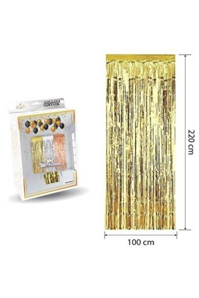 papercraft Düvenci Ticaret Tassel Door Curtain Gold 100*220 cm