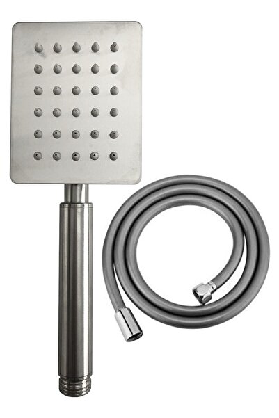 Ahlez Shine Krom Paslanmaz Duş Başlığı + Pvc Duş Hortumu Duş Takımı Duş Seti