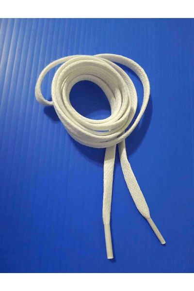 İMREN AKSESUAR Κορδόνια παπουτσιών Λευκό Κερωμένο Flat130 cm 1 ζευγάρι Ko411