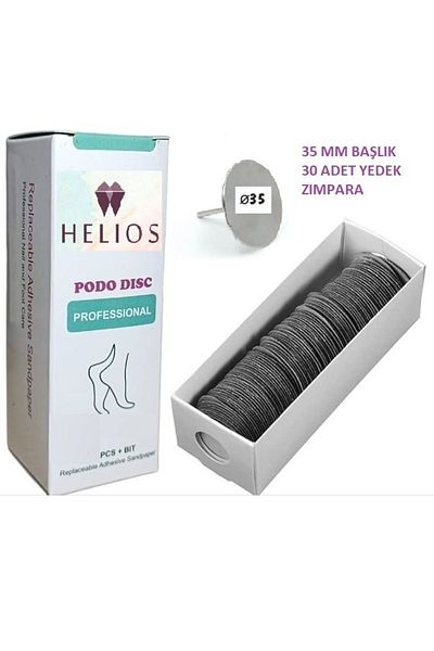 Helios 35 mm Pedicure Disc Pododisk Sanders 1 Pcs Head 25 Pcs Sanding
