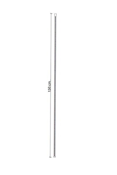 Ahlez Örgülü Ince Çift Kenetli Kromajlı Lüks Görünümlü Spiral Duş Hortumu 150 Cm