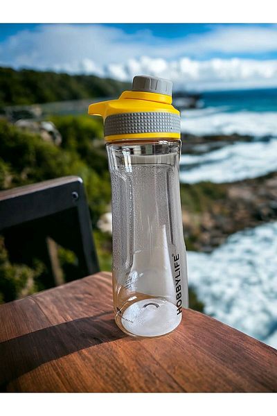 HOBBY LİFE Yellow Transparent Sports School Office Water Bottle - 30ml Water Bottle