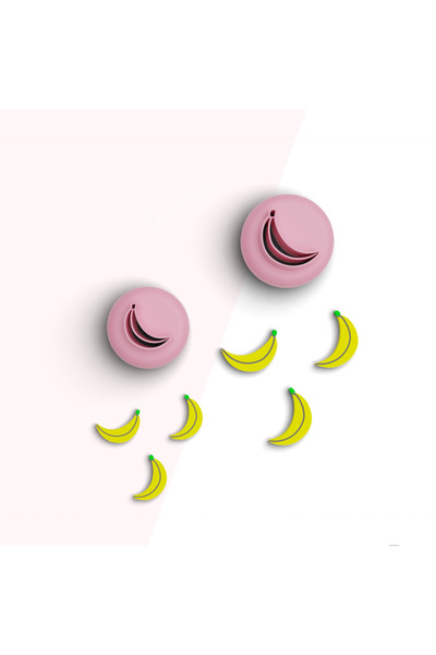 brocutters قطع الموز الصغير من طين البوليمر - قوالب تزيين المجوهرات والكعك، السيراميك رقم: 163