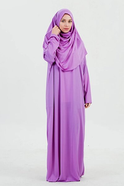 ZEHRANAZ NAMAZ ELBİSESİ Λιλά Φόρεμα Προσευχής με φερμουάρ