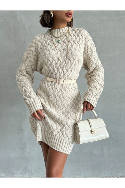 Nosia Casual Knitwear Tunic - Cross Knitted