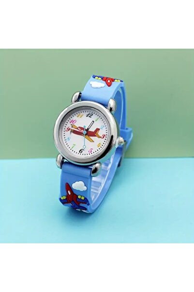 GlassySKY Çocuk Bilek Saat - Uçak Tasarımı 3D