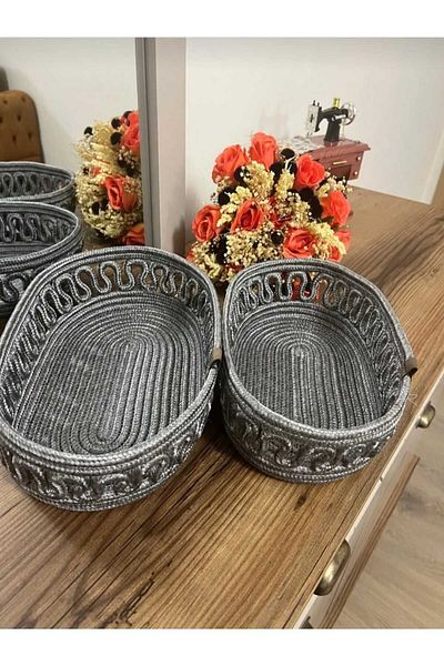 eftlyhome Height 9 and Height 26 - 2-Piece Gift Dowry and Bread Set with Thyricots