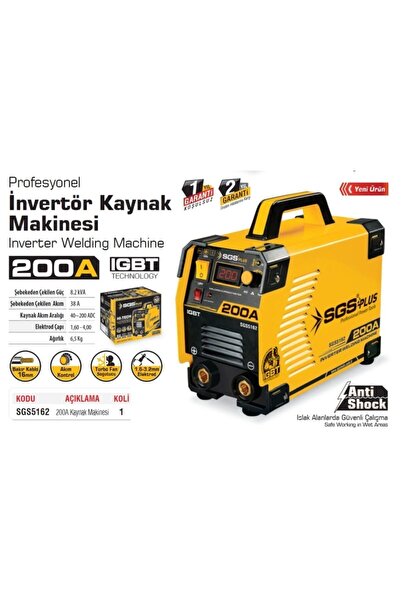 SGS 5162 Invertör Kaynak Makinesi 200a
