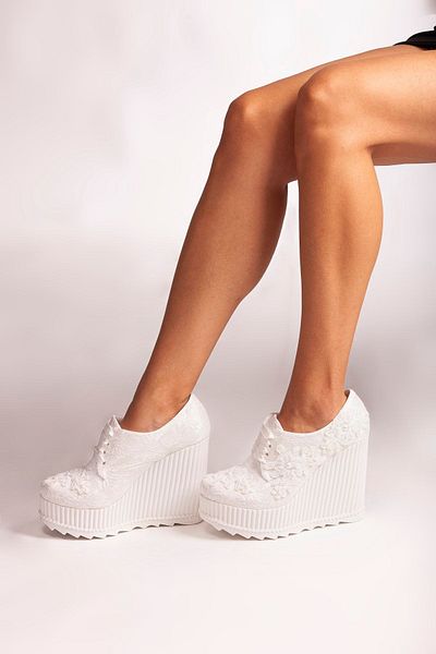 Modavien Women's Wedge Heel Bridal Shoes 71008