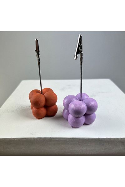 oasis decoration Bubble Note Holder Set of 2 (Oak - Lilac)