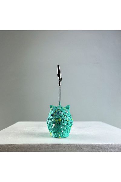 oasis decoration Ice Green Splash Owl Note Holder