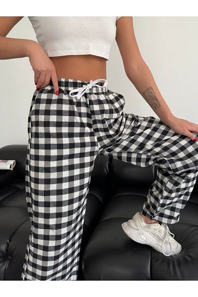 gocuk Unisex Καρό Φούτερ Red Square