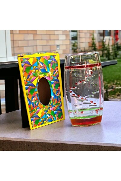 GiftWorld Merdiven Hareketli Sıvı Kum Saati-masa Süsü-dekoratif