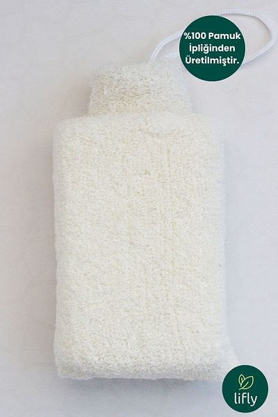 lifly 100% Natural Cotton Bath Sponge - Bath Shower Sponge - Shower Scrub - Bath Body Sponge Plenty of Foam
