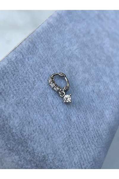 ds denizden silver Tekli Gümüş Halka Tragus Piercing Küpe - 1 Adet