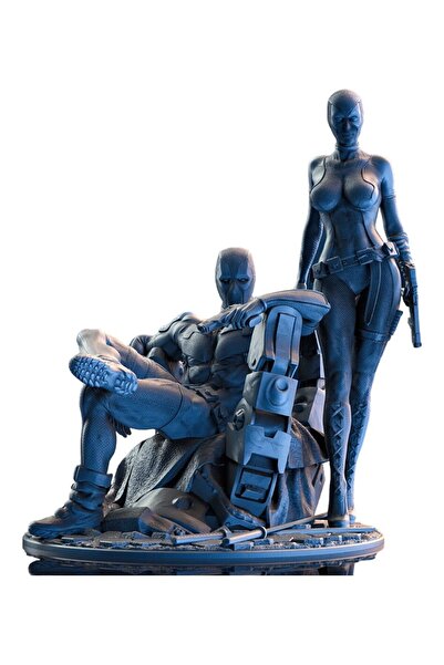 Miyazaki Premium Deadpool Ve Lady Deadpool Aksiyon Figür Seti - Marvel Evreni...