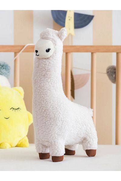 LC Waikiki Lcw Home 40 cm Ecru Embroidered Plush Baby Cushion - Short Cut