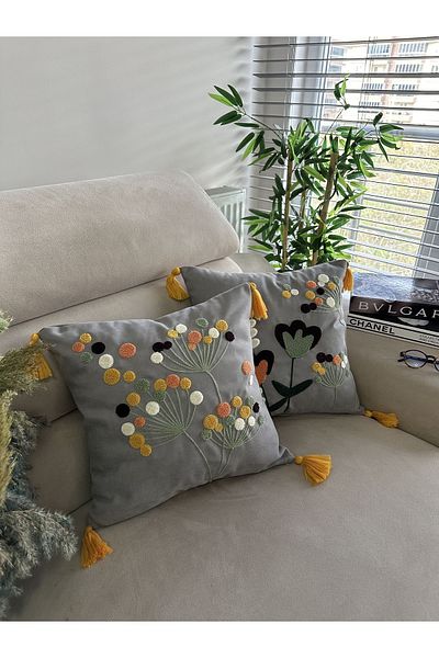 en gözde home PUNCH EMBROIDED 2 BUCĂȚI HUSĂ KIRLENT