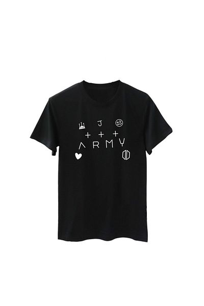 Korefanzin Tricou negru unisex Bts Jungkook Tattoo