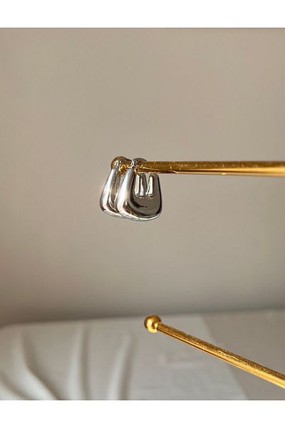 Ebru Atelier Non-Tarnish Stainless Mini Bag Model Steel earrings