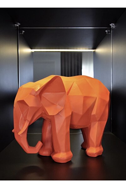 Decorem Dekoratif Kübik Turuncu Fil Aksesuar