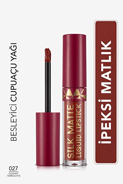 Flormar Mat Likit Ruj - Silk Matte Liquid Lipstick Elegant Terracotta 027 8690604634675
