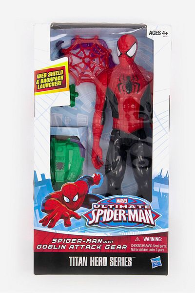 Hasbro Spider,Man Series with Goblin Attack Gear, Red and Black