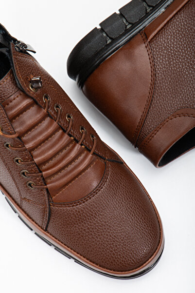 By Oxford Su&soğuk Geçirmez Kaaçuk Taban Kaymaz Garantili Erkek Kışlık Bağcıklı Fermuarlı Bot