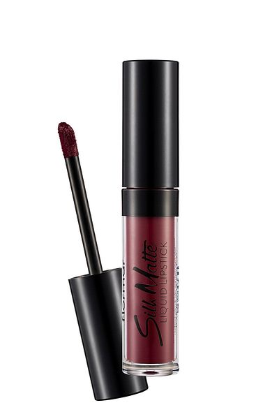 Flormar أحمر شفاه سائل غير لامع مخملي - أحمر شفاه سائل غير لامع من الحرير - 008 بنفسجي داكن -8690604397372