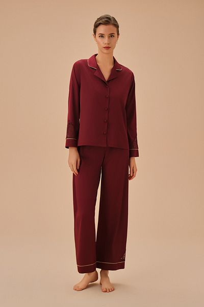SUWEN Set de pijamale pentru bărbați Amber