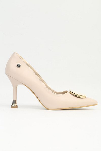 Pierre Cardin PC-54025 Κρεμ γυναικεία παπούτσια με τακούνι