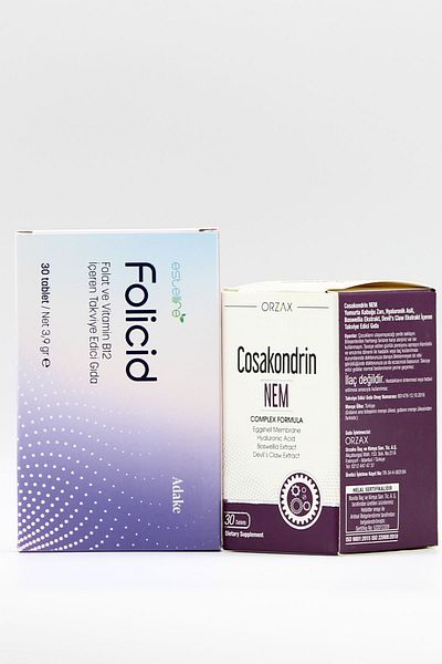 Cosakondrin Folat and Vitamin B12 - 30 Tablets Kosakondrin Nem