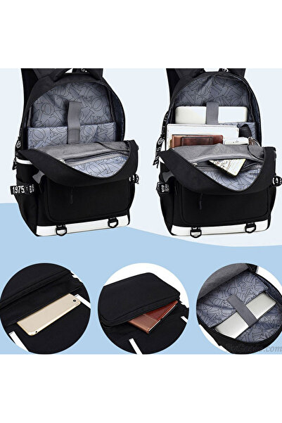 Go Veform Laptop Bölmeli, Usb Şarj Kablolu, Su Geçirmez Lise ve Günlük Kaliteli Sırt Çantası Lacivert SRT6201