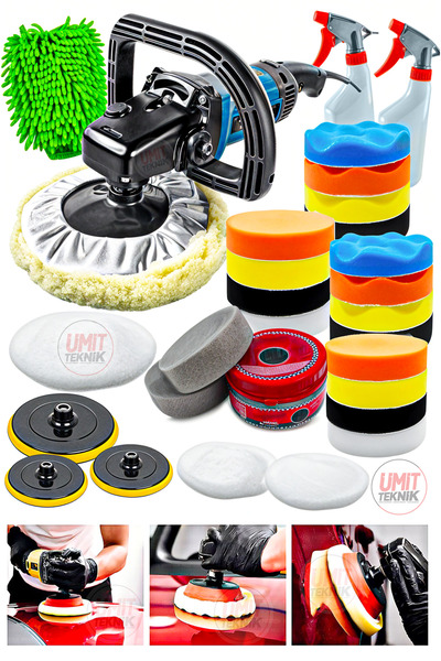 PROXTECH Full 32 Parça Pasta Cila Koltuk Yıkama Parlatma Devir Ayarlı Polisaj...