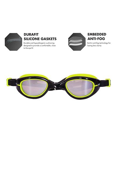 TYR Special Ops 2.0 Junior Polarized Swim Goggles (Silver/Black/Lime Green)