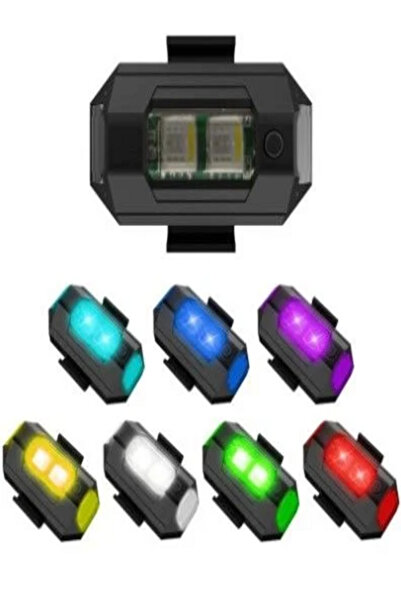 Alfa Life Marketing 7 Renk Bisiklet Motosiklet Drone Işığı Çakarlı Lamba