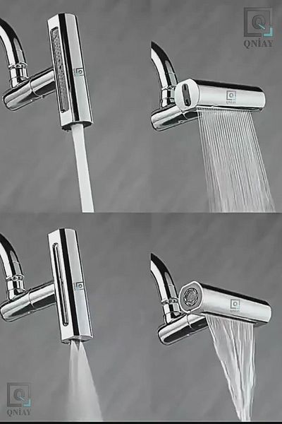 QNİAY New Saving 4 Modes Waterfall Adjustable Faucet Head Kitchen Sink Mixer Sink Faucet
