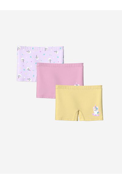 LC Waikiki LCW Printed Girl's Boxer - Set of 3