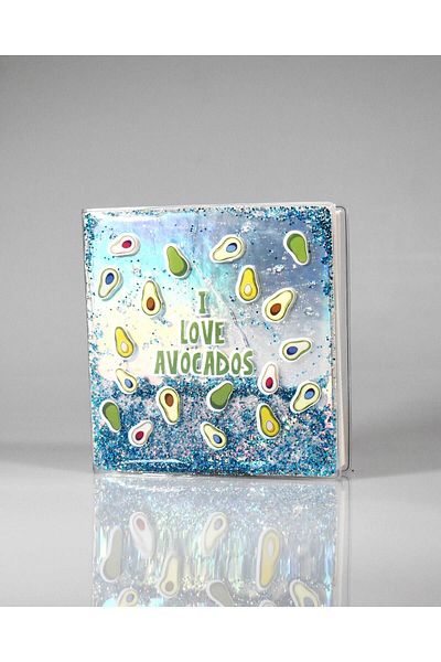 4nio Avocado Glitter Watery Notebook