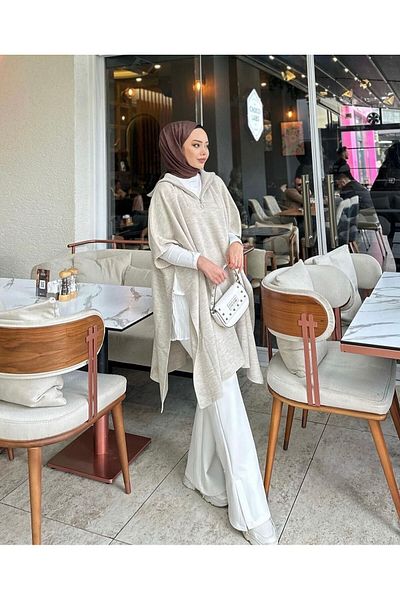 She Olive الحجاب تريكو سائق شاحنة طوق انغلق السراويل