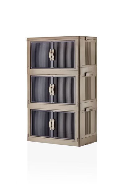 Kitchen Life Dulap organizator portabil stivuibil fără roți din 3 piese - Dul...