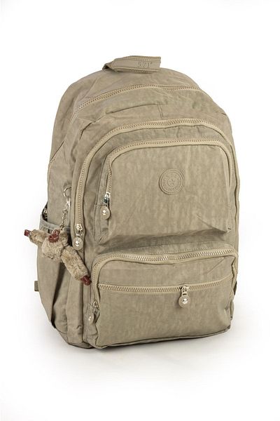 İMAKS 571 Crinkle / Clinkir Waterproof Lightweight Multi-Compartment Travel School, Sports, Laptop Backpack Beige 2D