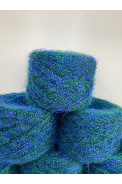 göçer В'язальна нитка Moher акрилова зелена і сакс дизайн візуально чітка 600 г