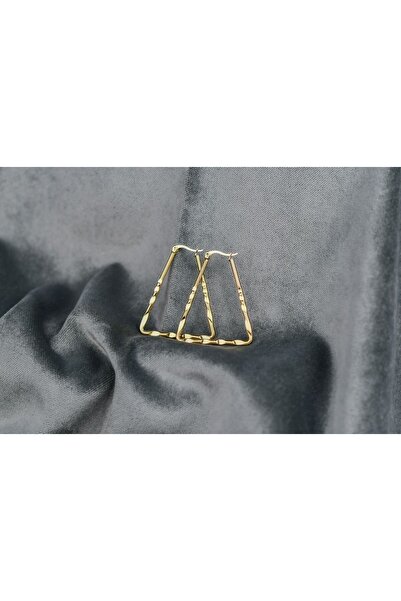 Zilli ÜÇGEN ŞEKİLLİ GOLD KÜPE