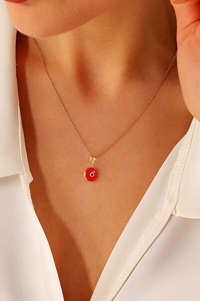 MOOM MÜCEVHERAT Kadın 14 Ayar Altın Nazar Göz Kolye Ucu