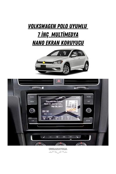 UniqAnatolia 7 Inch Multimedia Nano Screen Protector Compatible with Volkswagen Polo