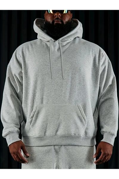 DAXİS Sportwear Company Men's Plus Size Hooded Sweatshirt