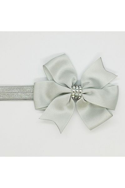 Atılgan Grp Gray Stone Handmade Ribbon Baby and Children's Bandana